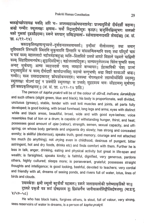 Prakriti Human Constitution